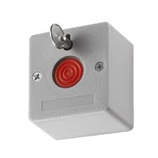 BOTON DE PANICO CABLEADO MATERIAL RETARDANTE AL FUEGO ABS NO/NC CAPACIDAD 250 VDC/300 mA