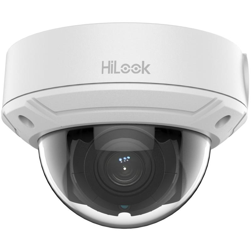 CAMARA IP 4MP DOMO H265+VARIFOCAL MOTORIZADA 2.8-12 120DB IR30m IP67 IK10 METAL HILOOK