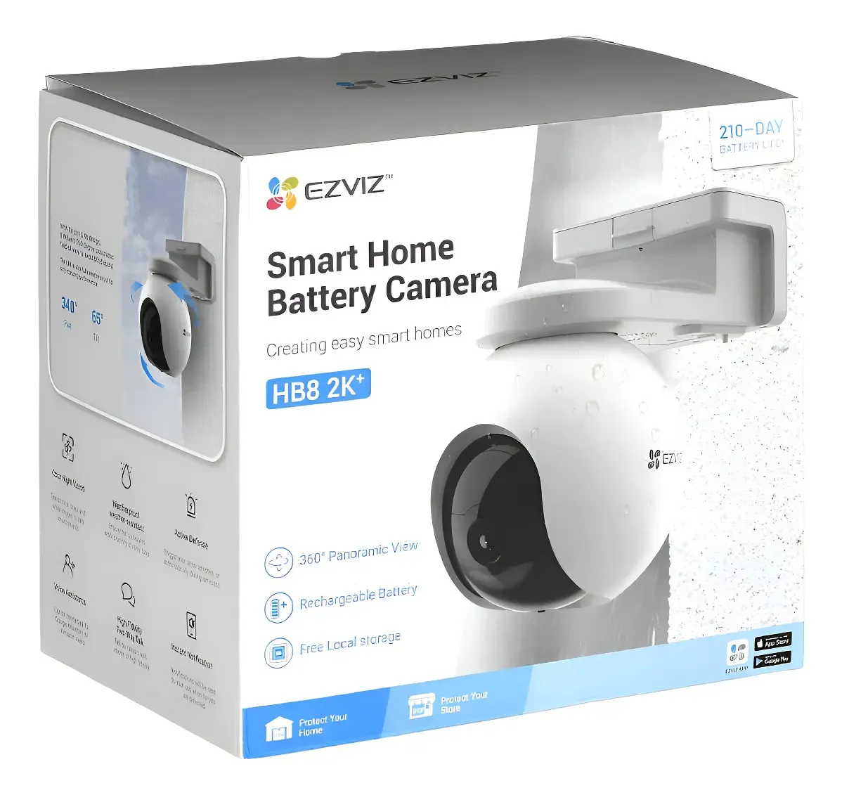 NUEVO MODELO CAMARA WIFI HB8 INTELIGENTE EXTERIOR TIPO PT 4MP 2K , COLOR NIHT VISION , AUDIO BIDIRECCIONAL , ALERTAS DE VOZ PERSONALIZABLES , COMPRESI