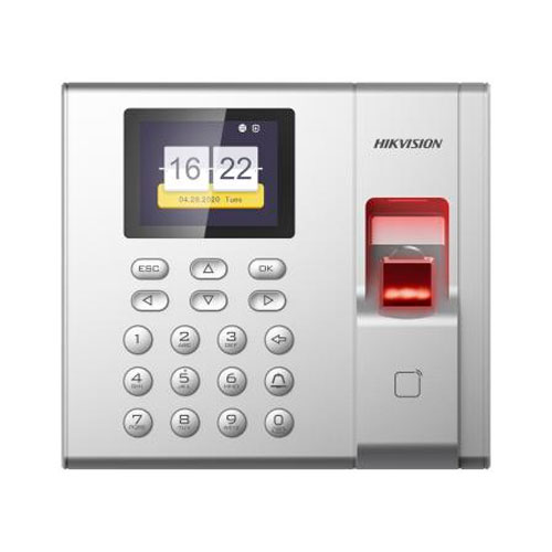 TERMINAL DE CONTROL DE ACCESO Y ASISTENCIA COMPATIBLE CON APP HIK-CONNECT (P2P), 1,000 USUARIOS, 1,000 TARJETAS M1, 1,000 HUELLAS, 100,000 EVENTOS, RE
