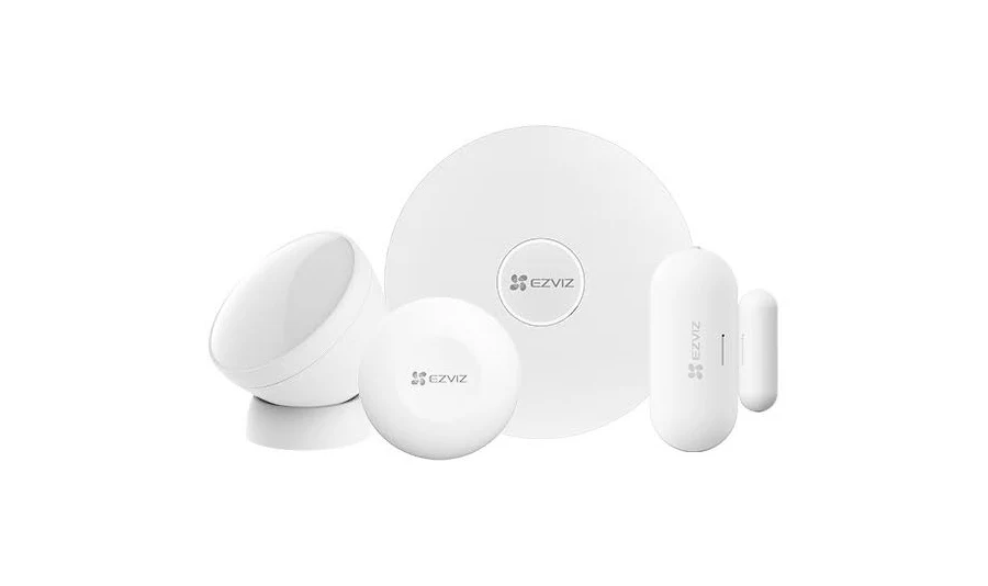 KIT DE ALARMA INALAMBRICO EZVIZ SEGUNDA GENERACION HUB CONCENTRADOR A3 + SENSOR PIR T1C + ESCUDO PARA MASCOTAS T1C + SENSOR DE APERTURA / CIERRE T2C +