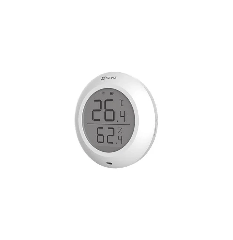 Sensor de temperatura y humedad . Requiere la Puerta de Enlace para el Hogar EZVIZ A3¹ para las funciones de la aplicación EZVIZ. Control de la temper