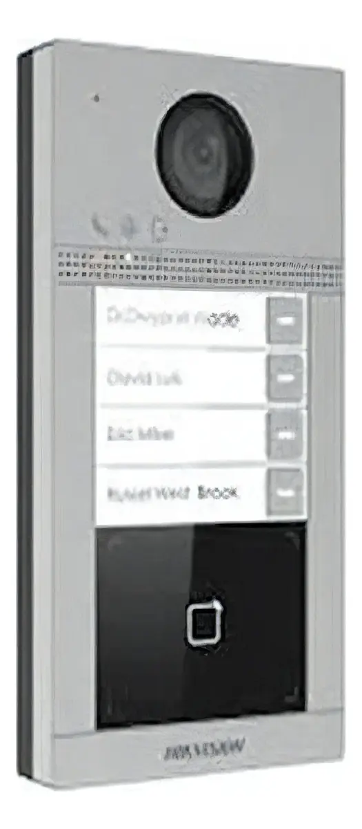 VIDEOPORTERO 2MP, 4 BOTONES, IR ETHERNET 10/100 MBPS, IP65, POE ESTANDAR