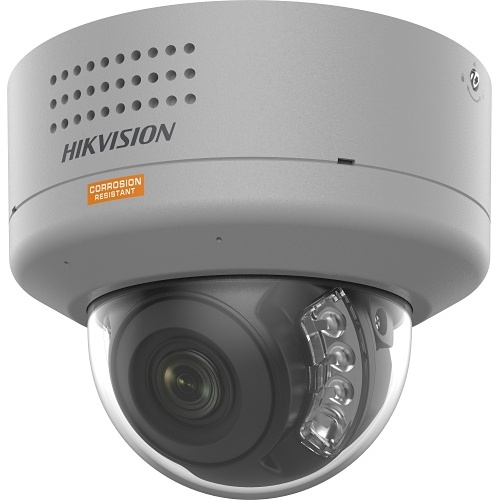 CÁMARA DOMO IP PTR DE 4 MP CON TECNOLOGÍA COLORVU PARA IMAGEN A COLOR 24/7, LUZ HÍBRIDA INTELIGENTE, AUDIO BIDIRECCIONAL CON MICRÓFONOS DUALES, WDR RE