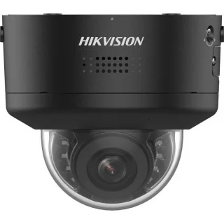 CÁMARA DOMO IP PTRZ DE 4 MP CON TECNOLOGÍA COLORVU PARA IMAGEN A COLOR 24/7, LUZ HÍBRIDA INTELIGENTE, AUDIO BIDIRECCIONAL CON MICRÓFONOS DUALES, WDR R
