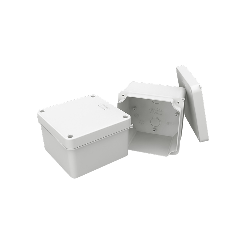 Caja de paso 10x10 blanca con hueco para CCTV