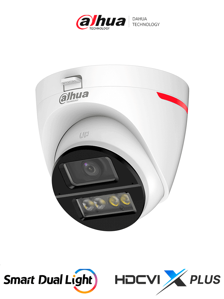 Cámara Análoga Torreta 2MP Wizcolor Smart dual light lente fijo 50m IR 50m LED DWDR 3DNR con audio IP67 Metal y plástico
