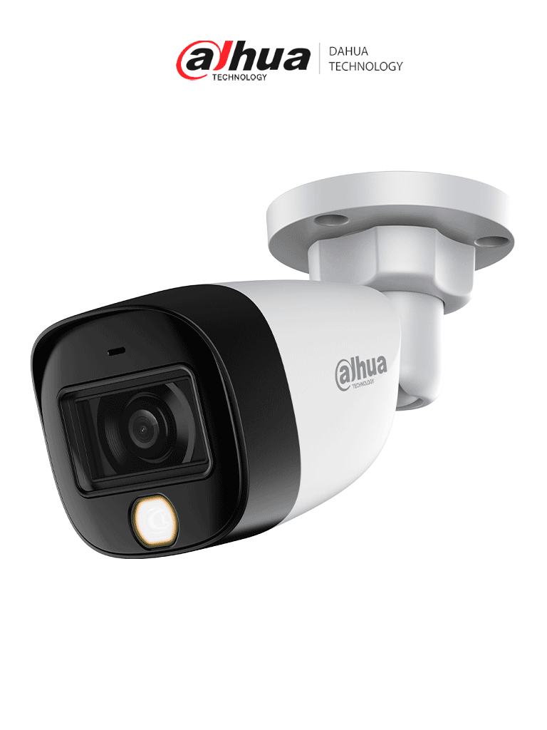 Cámara Análoga Bala 2MP Smart dual light lente fijo 30m IR 30m LED 130 dB WDR 3DNR con audio IP67 Metal y plástico