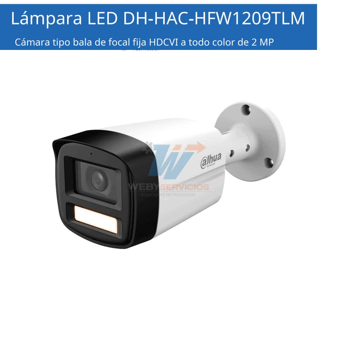 Cámara Análoga Bala 2MP Full color lente fijo 40m IR DWDR 3DNR IP67 Metal y plástico