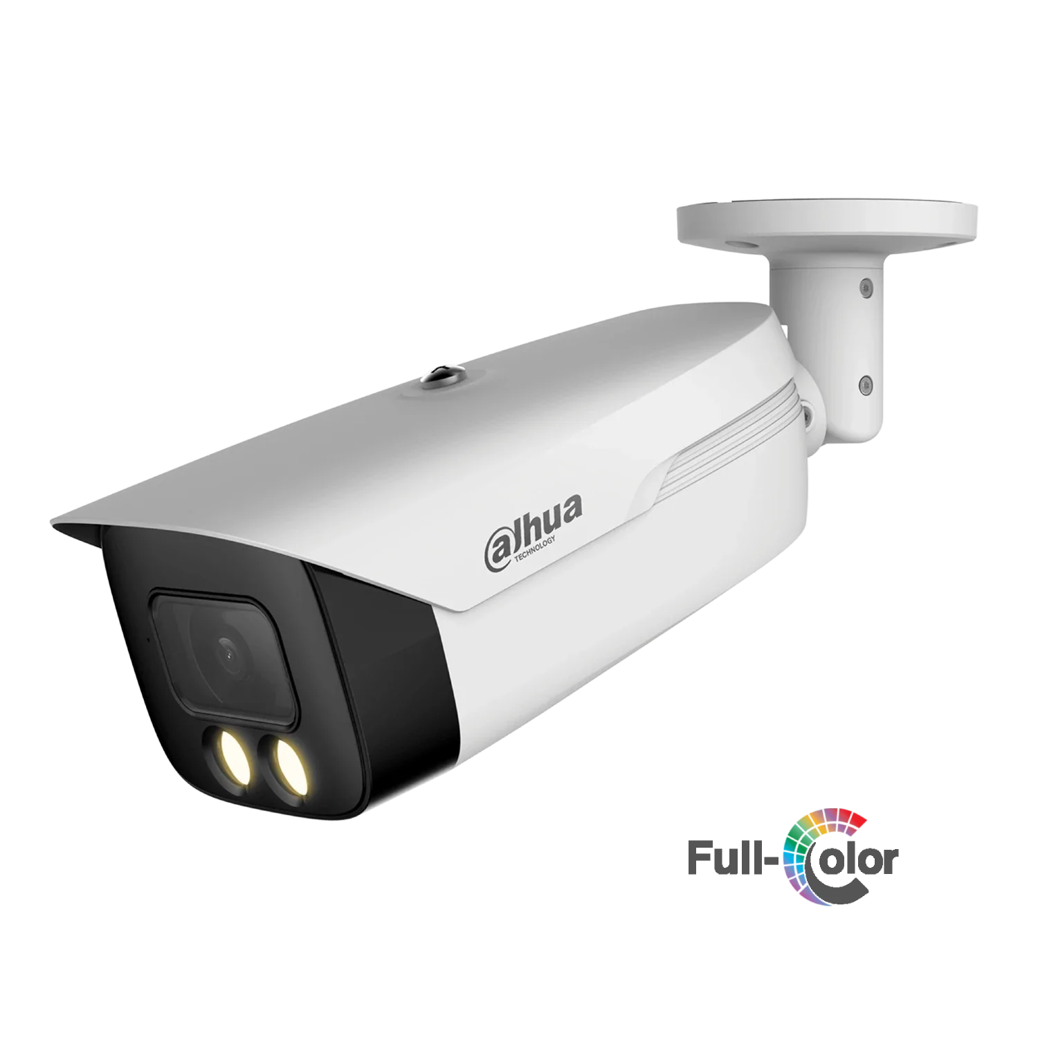 Cámara Análoga Bala 2MP Full color lente fijo 50m LED 130 dB WDR 3DNR con audio IP67 Metal y plástico