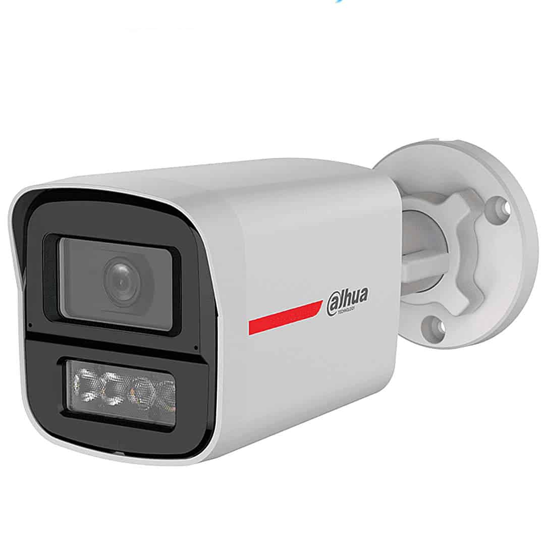 Cámara Análoga Bala 2MP Wizcolor Smart dual light lente fijo 50m IR 50m LED DWDR 3DNR con audio IP67 Metal y plástico