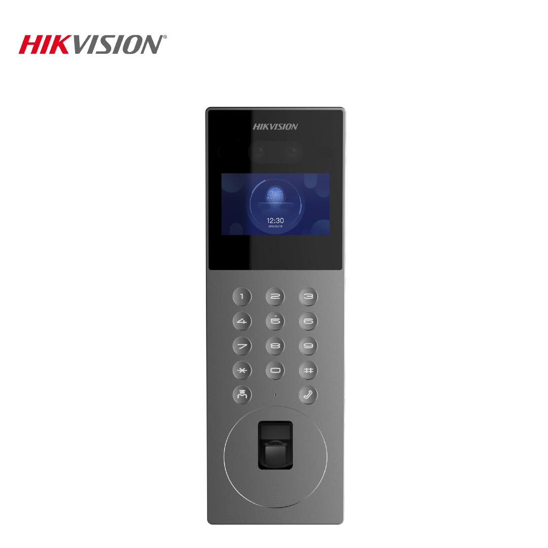 VIDEOPORTERO IP 2MP MULTIAPARTAMENTO CON RECONOCIMIENTO FACIAL /HUELLAS DACTILARES LLAMADA A APP HIKCONNECT