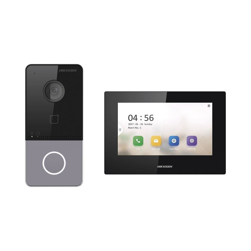 KIT IP VIDEOPORTERO LITE CON LLAMADA A APP DE SMARTPHONE/FRENTE DE CALLE IP65 SOPORTE POE ESTANDAR