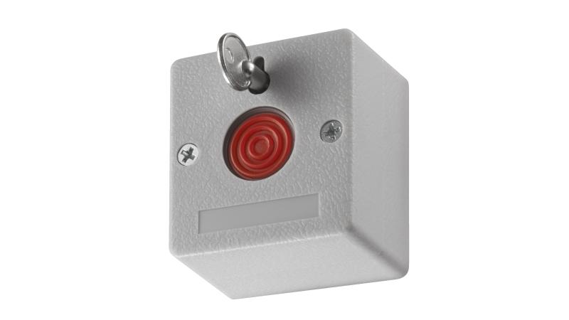 BOTON DE PANICO CABLEADO MATERIAL RETARDANTE AL FUEGO ABS NO/NC CAPACIDAD 250 VDC/300 mA
